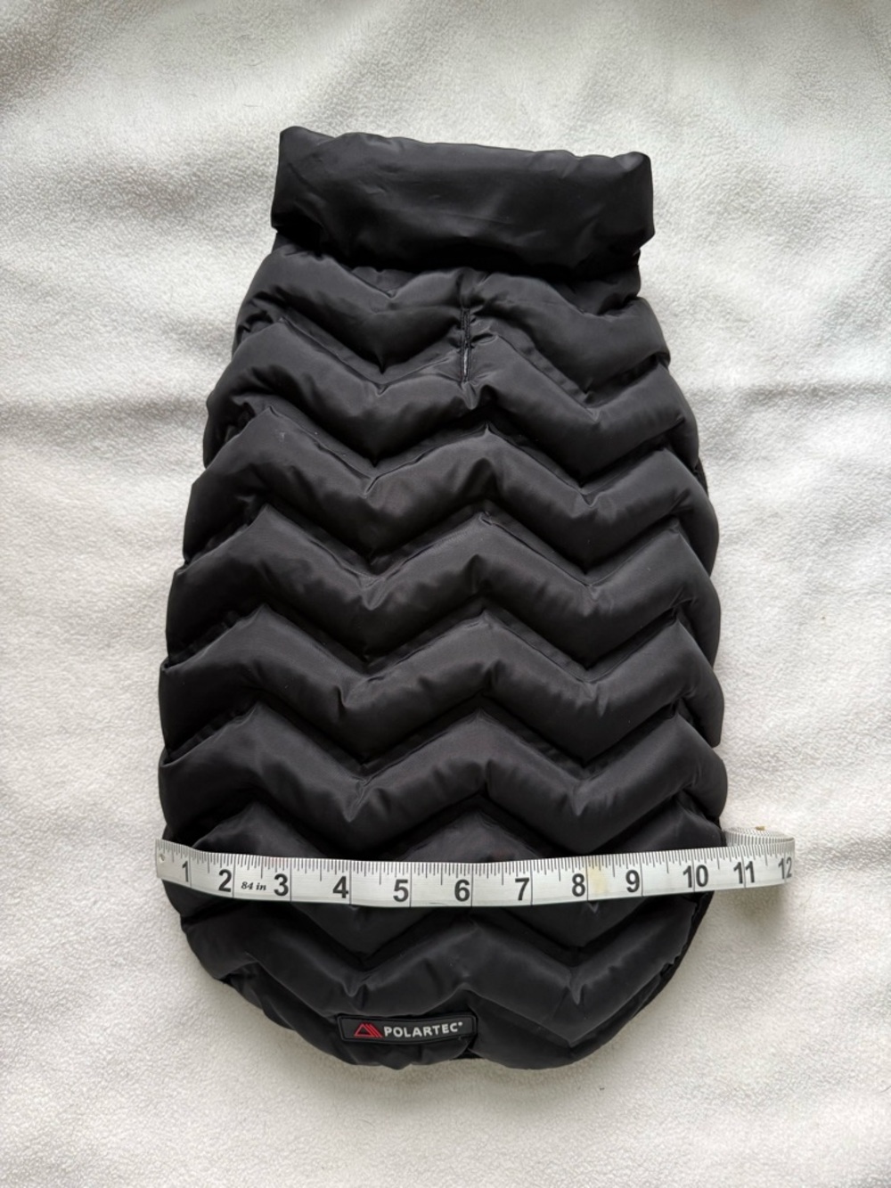 Polartec Quilted Black Puffer Vest - Chevron Stitch